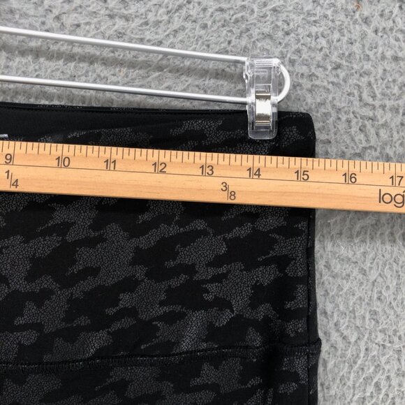 Chicos Leggings Women 1 US 8 10 Black Houndstooth Zenergy Stretch Pull On Casual - Picture 7 of 11